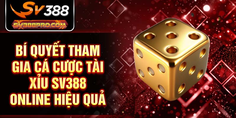 Bí quyết tham gia cá cược tài xỉu SV388 online hiệu quả