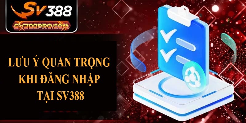Lưu ý quan trọng khi đăng nhập tại SV388 Lưu ý quan trọng khi đăng nhập tại SV388
